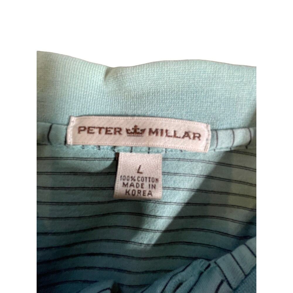 Peter Millar Shirt Mens Large Golf Polo Lakewood Country Club Colorado Teal Tone - Picture 5 of 6